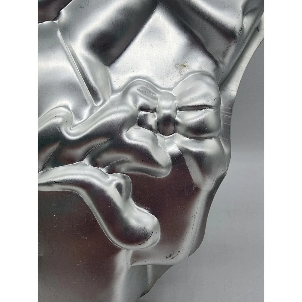 Wilton Barney the Dinosaur Cake Pan Vintage 1998 Aluminum Mold 2105-3450 Silver